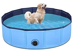 Dog Pool JECOO Kiddie Pool Hard Plastic Foldable
