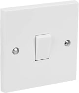Invero 1 Gang 2 Way Electric Wall Light Switch White Rocker 10 Amp view 1