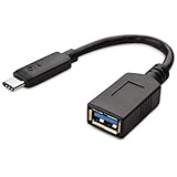 Cable Matters USB 3.1 Type C (USB-C) to Type A (USB-A) Adapter in Black 6 Inches