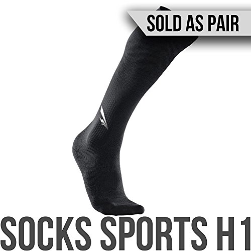 2nd Era Socks Sports H1 - Men & Women Compression Sports High Socks - For Elite Athletes: Running, Crossfit, Deadlifting, and Leg Protection & Recovery - Sold as Pair (Black, X-Small)