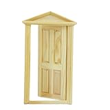 Exterior Solid Wood Door With Steepletop 1/12 Dollhouse Miniature by Generic