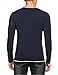 HOTOUCH Mens Casual Slim Fit Basic Henley Long Sleeve T Shirts Navy Blue L