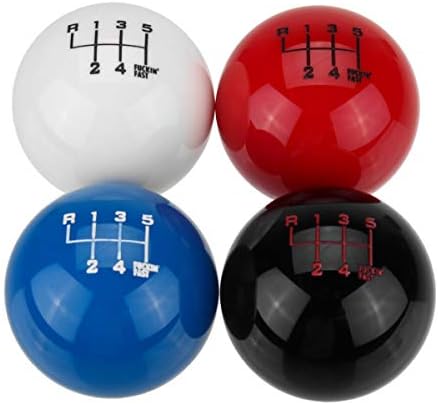 Universal 6 Speed Round Ball Gear Shift Knob Short Throw Shifter Lever - Black