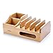 Wood Multi Device Organizer for Using with Multiple USB Charging Station Like Anker, RAVPower, Poweradd USB Chargers for Smartphones and Tablets from UATech (White)