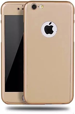 iPhone 6S Case 360 Degree All-round Full Body Protection Hard Slim Case with Tempered Glass Screen Protector for Apple iPhone 6 / 6S 4.7 inch (Champagne)