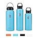32oz Stainless Steel Sports Water Bottle - hydro-Water qottle Thermal Wide Mouth Flask Thermos Hot and Cold Double Wall Vacuum Insulated Travel Mug-Tiffany Blue