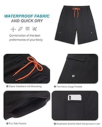 SILKWORLD Men's Swim Trunks with Compression Liner
