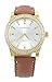 Gino Milano Women's Gold Leather Band Watch & Matching Tri-Fold Wallet Set - Brown