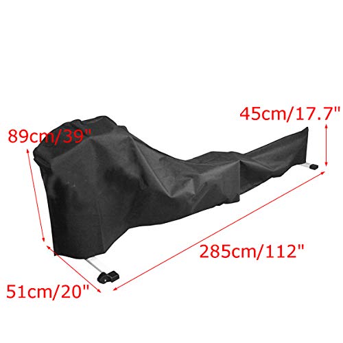 Waterproof Rowing Machine Cover SENREAL Polyester Dustproof Fitness Equipment Cover 111.2 x 20 x 35