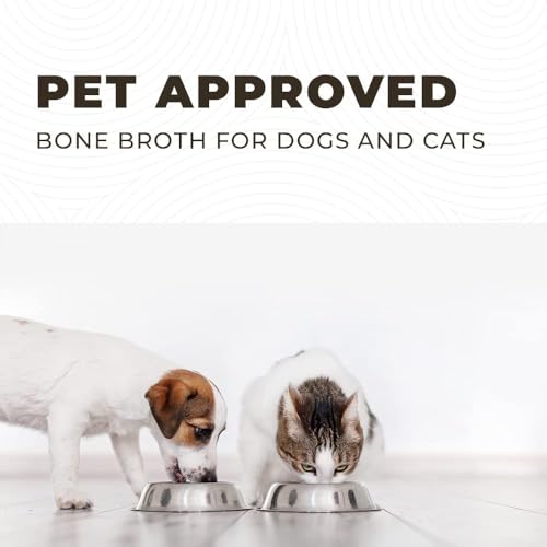 8oz Beef Bone Broth Powder for Dogs and Cats – Premium Grass-Fed Beef Broth Topper for Cats and Dog