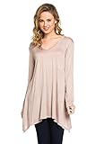 Frumos Womens Tunic Long Sleeve Hoodie Tunic Top T Shirts