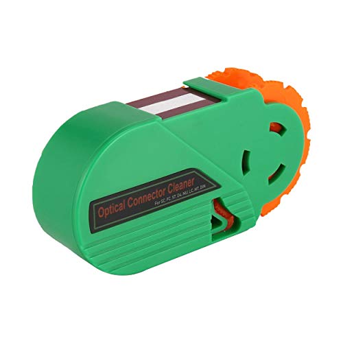 anyilon Fiber Optic Cleaning Box Optical Fiber Connector Cleaner 500 Cleans Cassette Tool for SC FC ST D4 MU LC MT DIN Adapter Ferrule