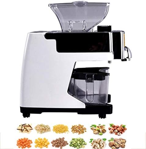 Kitchen Oil Press Extraction - Electric Automatic Cold/Hot Commercial Oil Press Expeller Extractor 550W for Olive Flax Peanut Castor Hemp Seed Canola,White