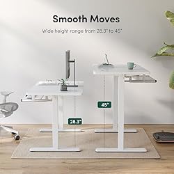 FEZIBO Standing Desk with Keyboard Tray, 63 × 24