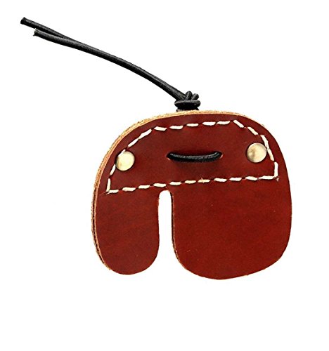 image for Best-selling Brown Cowskin Archery Finger Tab for Recurve Long Bow Tar