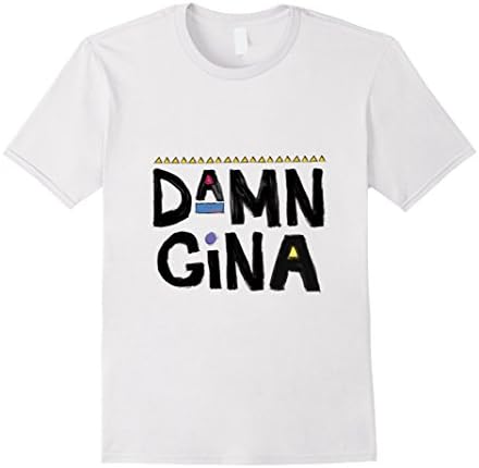 Mens Damn Gina T-shirt Go Gina 90s Tee XL White
