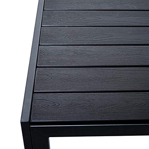 Mendler Gartengarnitur HWC-G12, Sitzgruppe Lounge-Set, Poly-Rattan 200x90cm - schwarz, Kissen dunkelgrau – Bild 8