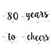 Cheers to 80 Years Gold Glitter Banner For Adult 80th Birthday Party Supplies Wedding Anniversary Party Decorations