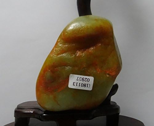 3" China Certified Nature Nephrite Hetian Rough Jade Green with Brown Skin