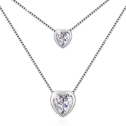 Swarovski Elements 925 Sterling Silver Pendant Necklace for