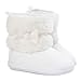 Ecosin(TM) Baby Bowknot Keep Warm Soft Sole Snow Boots Crib Prewalker Shoes Toddler (0~6Month, White)
