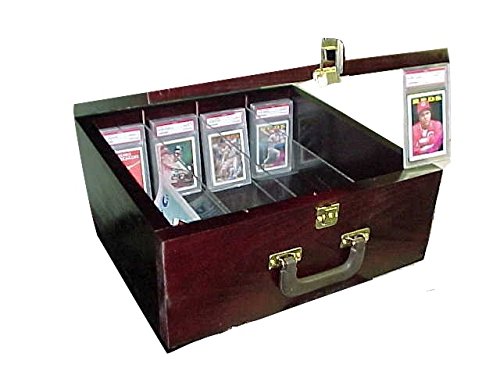 Card Storage Case for Baseball Cards Cherry/Mahogany P315C