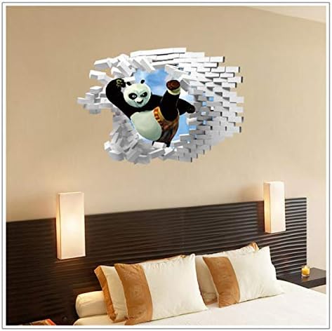 Kung Fu Panda 3d Through Wall Stickers Children S Room