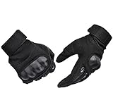 Tactical Gloves , ADiPROD (1 Pair) Hard Knuckle Full Finger for Outdoor Shooting Army Airsoft Gear (Black, X-Large)