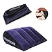 Inflatable Pillow Wedge Lounge Portable Triangle Pillow for Sex Travel Aid Couple Game Toy Cushion (Purple, Triangle)thumb 1