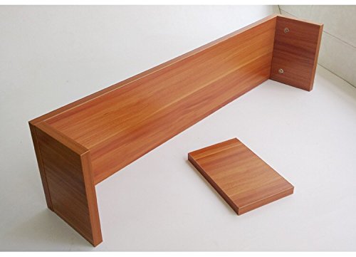 31.5 Inch Very Large Computer Monitor Riser Or Laptop Stand. It Is A Long Sturdy Dual Double Or Multi Desktop Monitor Screen Riser (Brown, 4.3")