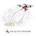 RC Quadcopter Drone with FPV Camera Live Video - Flexible Foldable Aerofoils - App Control - Altitude Hold - 6-Axis Gyro Gravity Sensor RTF Helicopter, Bordeaux