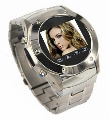 SVP VIP Quad Band Stainless Steel FM Radio Watch Cell Phone Silver