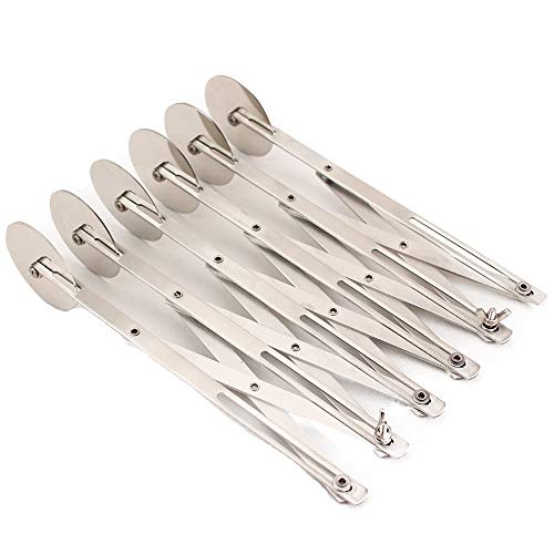 Funtress 6 Wheel Pizza Cutter Stainless Steel Muti-round Blade Pastry Knife Dough Scraper/Cutter/Divider 2 1/4inch