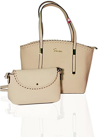 Leather Outwear Susen Women Top Handle Satchel Handbags Tote Purse (Skin Color)