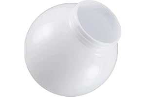 KastLite 6" White Acrylic Globe | Festival Replacement Globe with 3.25" Threaded Screw-in Neck | UL Approved up to 60w Bulbs | Great for RV, Sunsetter Awning and Patio String Light Fixtures