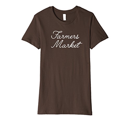 Womens Farmers Market T-shirt Large Brown