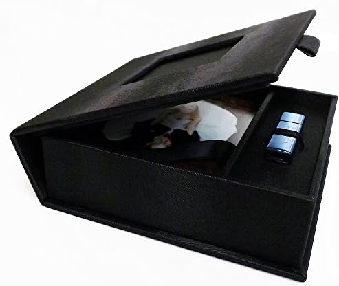 5x7" (150 Photos) Proof photo box with USB compartment,Black