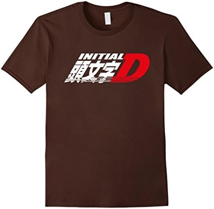 Mens Men's Anime Initial D Logo T Shirt Medium Brown