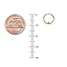 14k Solid Gold Small Mini Huggies Hoops Earrings 9MM (1.5mm,2.5mm)