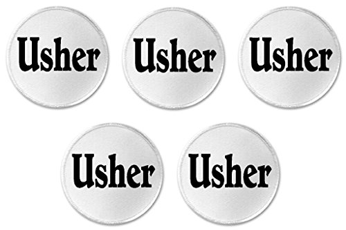 A&T Designs Quantity 5 Usher 3" Sew On Patches Wedding Concert Event
