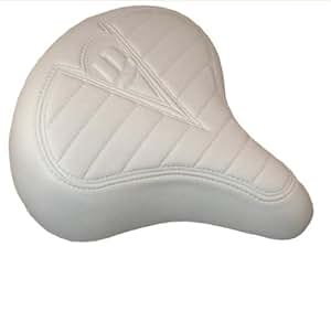 white bike saddle