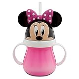 Minnie Mouse Head Cup with Handle and Straw - Minnie Mouse Kids Cup