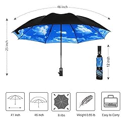 LANBRELLA Umbrella Reverse Travel Umbrellas