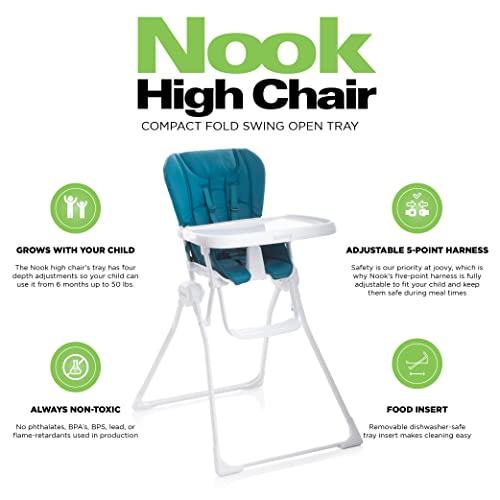 Joovy Nook High Chair Featuring FourPosition Adjustable Swing Open