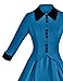 GownTown Women's 1950s Vintage 3/4 Sleeve Rockabilly Swing Dress