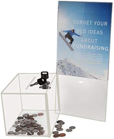 My Charity Boxes Wide Donation Box - Ballot Box - Suggestion Box - Acrylic Box - Tip Box- with Large Display Area - Image 5