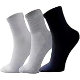 eSilva 12 Pairs Men's Crew Socks – Soft, Breathable & Durable Cotton Blend – Everyday Athletic & Casual Wear