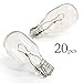 ETOPLIGHTING 20 pcs of 12 Volts 7W 7 Watt T5 Replacement Wedge Bulb, Long Life, 20XT5-12V-7W