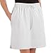 Collections Etc Drawstring Cotton Knit Pull-On Skort with Elastic Waistband - Casual Summer Apparel