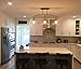 CLAXY Rustic Kitchen Island Pendant Lighting Adjustable Dining Room Chandelier -3 Lights